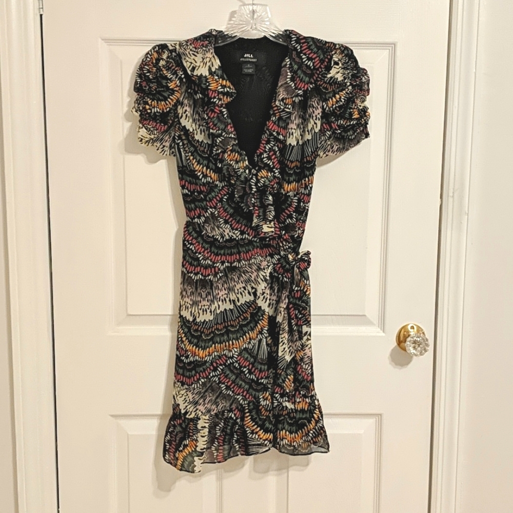 JILL Jill Stuart Patterned Wrap Dress in Size 0